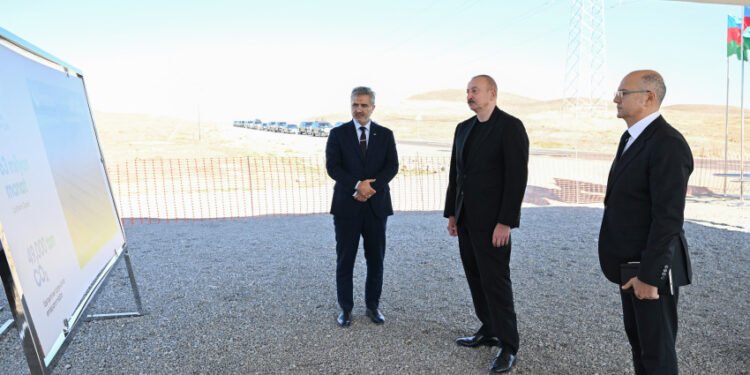 Prezident “Şəms” və “Üfüq” Günəş Elektrik stansiyalarının təməlini qoyub - FOTOLAR