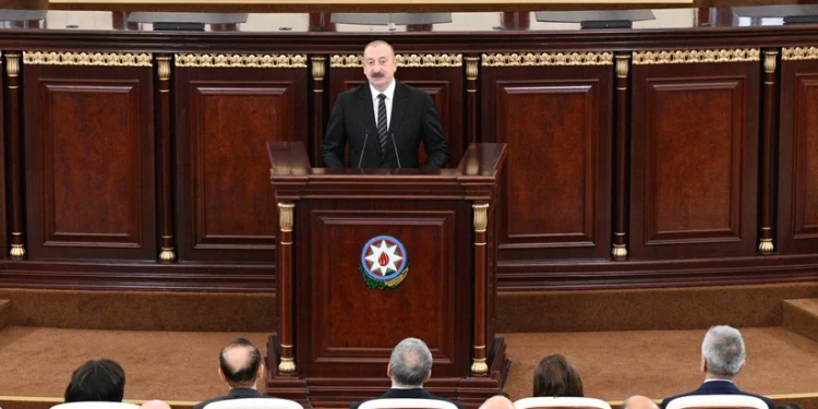 AMEA-nın 80 illik yubiley yığıncağı keçirilib, İlham Əliyev çıxış edib - FOTOLAR