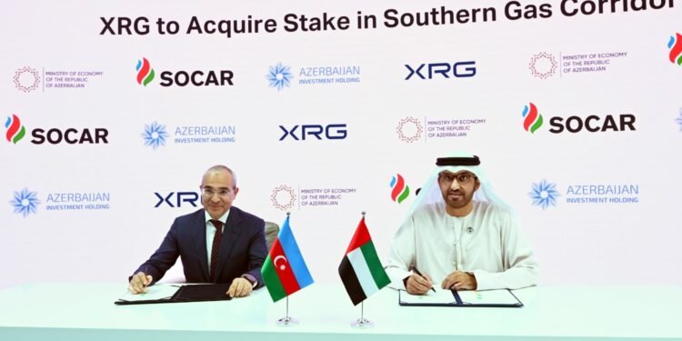 XRG-nin “Cənub Qaz Dəhlizi” Qapalı Səhmdar Cəmiyyətində pay əldə etməsinə dair Əsas Şərtlərlə bağlı Razılaşma imzalanıb