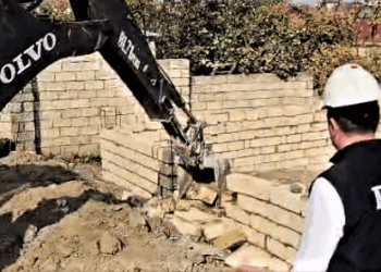FHN tərəfindən qanunsuz tikililər sökülüb – VİDEO