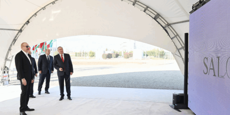 Prezident “Saloğlu Qarabağ” MMC-nin istehsal müəssisəsinin təməlini qoydu - FOTOLAR