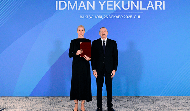 İlham Əliyev bu idmançılara ev verdi - FOTOLAR