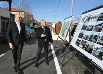 Prezident Xankəndinin Kərkicahan qəsəbəsində olub