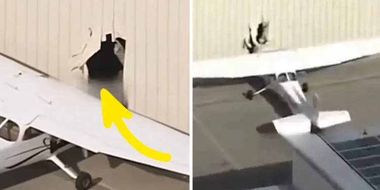 ABŞ-də ağlasığmaz hadisə - Qaçırmağa çalışdığı təyyarə divara çırpıldı