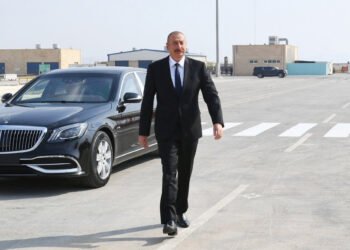 İlham Əliyev Ağdərəyə getdi