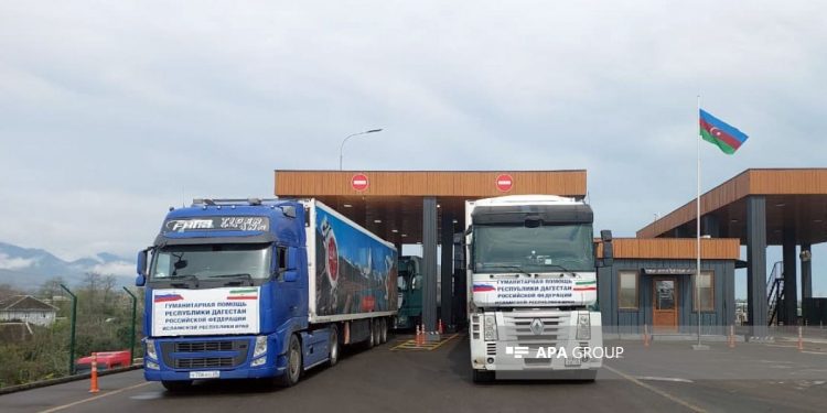 Rusiyanın göndərdiyi humanitar yardım karvanı Azərbaycandan İrana keçib