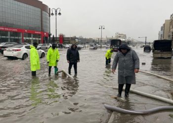 Nizami rayon MKTB-yi aramsız yağışlara qarşı iş başında