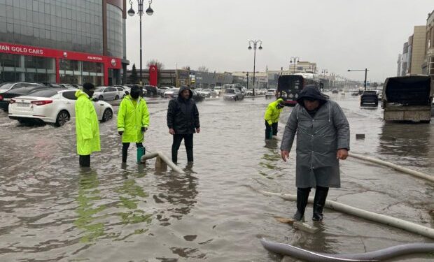 Nizami rayon MKTB-yi aramsız yağışlara qarşı iş başında