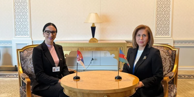 Bahar Muradova serbiyalı nazirlə görüşdü - FOTO