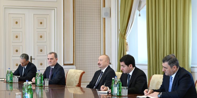 İlham Əliyev Qazaxıstanın xarici işlər və nəqliyyat nazirlərini qəbul etdi - FOTO