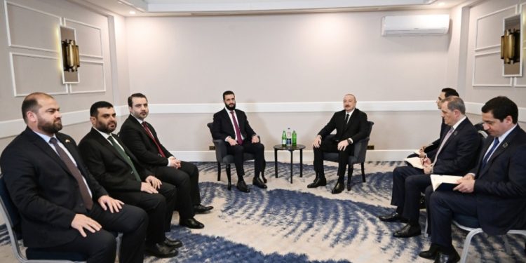 İlham Əliyev Antalyada Əhməd Əl Şaraa ilə görüşdü