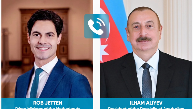 İlham Əliyev Niderlandın Baş naziri ilə telefon danışığı apardı
